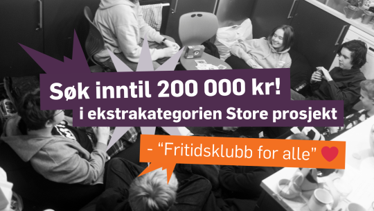 Med Store prosjekt-kategorien kan du søke opptil 200 000 kr innen 15. oktober