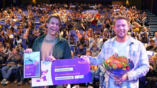 Årets fritidsklubb 2025 er Kaoskollektivet. Foto: Morten Fredriksen